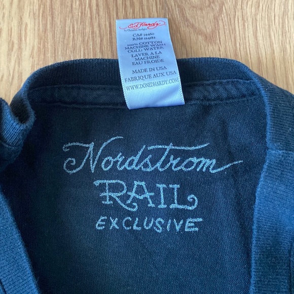 ❤️ Ed Hardy by Christian Audigier Skull Tee Size Large NWOT - Picture 4 of 7